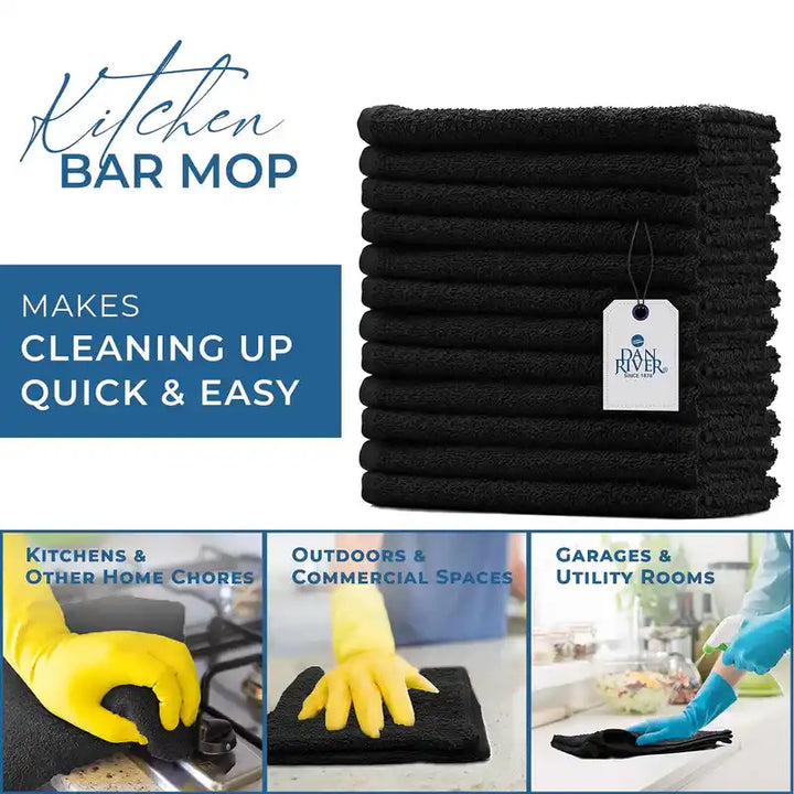 Kitchen Bar Mops Black