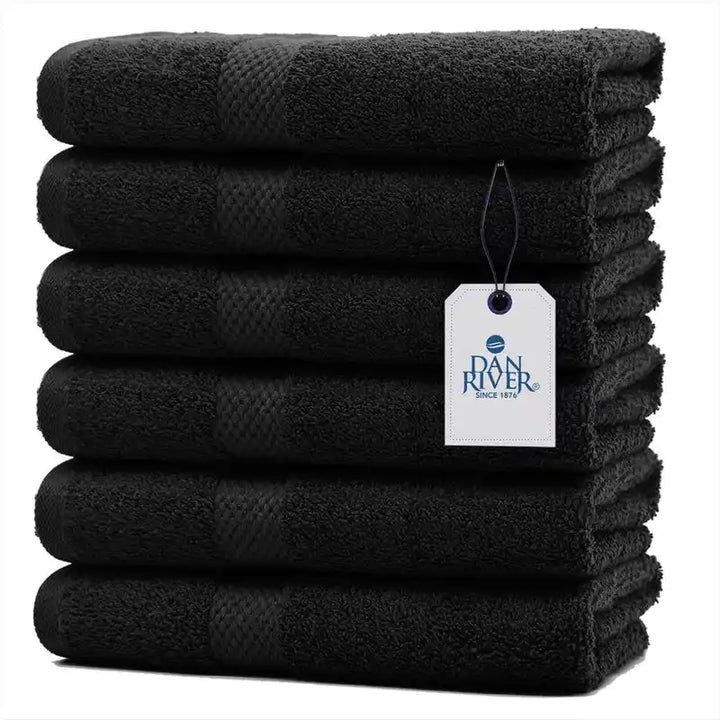 Hand Towel 6 Pack - Color Black