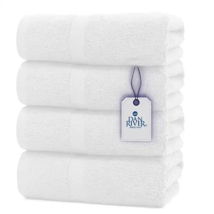 Bath Towel Set - Color White - 4 Pack