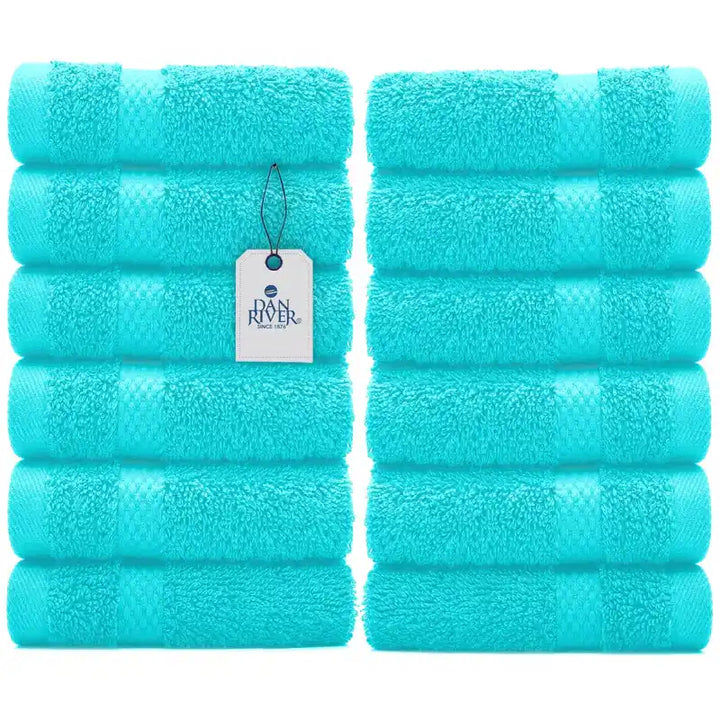 Face Towel Pack 12 - Color Aqua