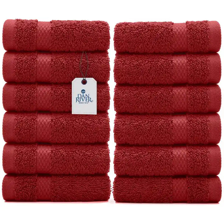 Face Towel Pack 12 - Color Red