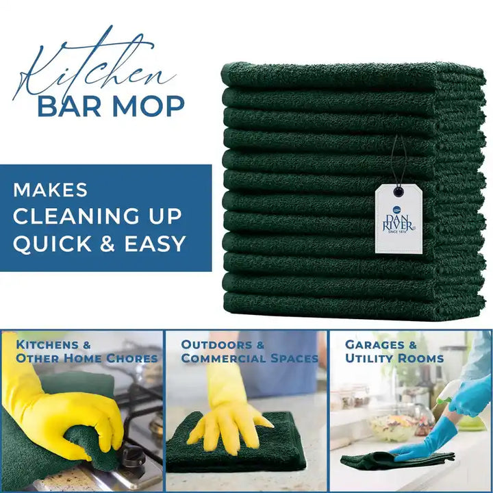 Kitchen Bar Mops Hunter Green