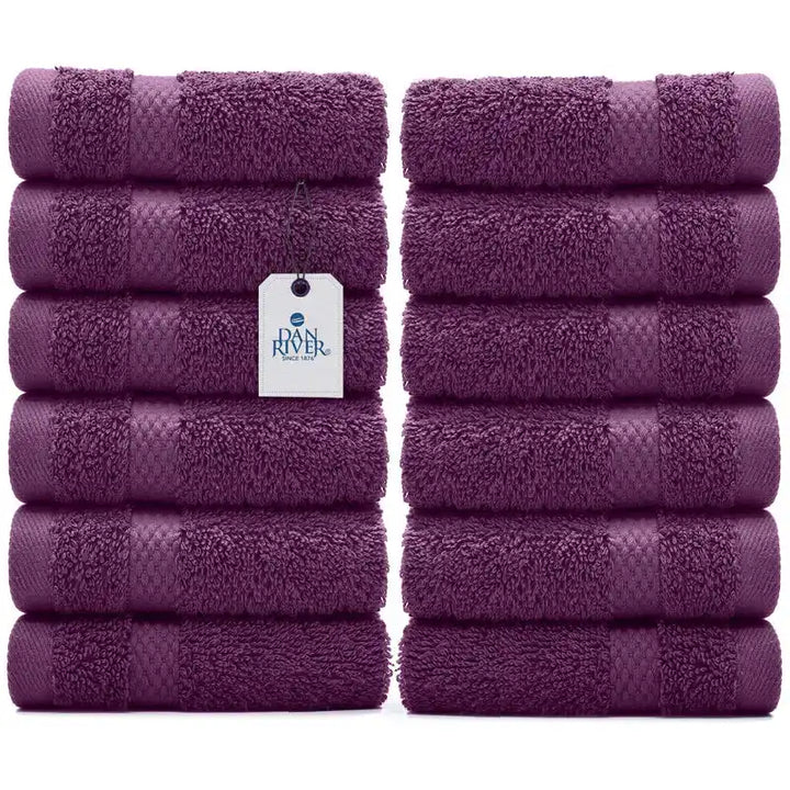 Face Towel Pack 12 - Color Purple Passion