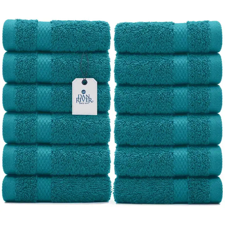 Face Towel Pack 12 - Color Teal