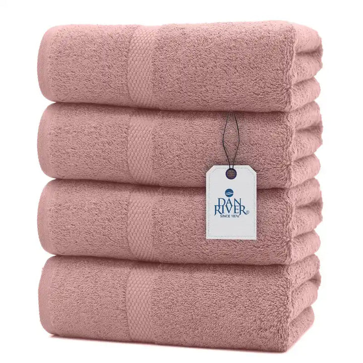 Bath Towel Set - Color Dusty Rose - 4 Pack