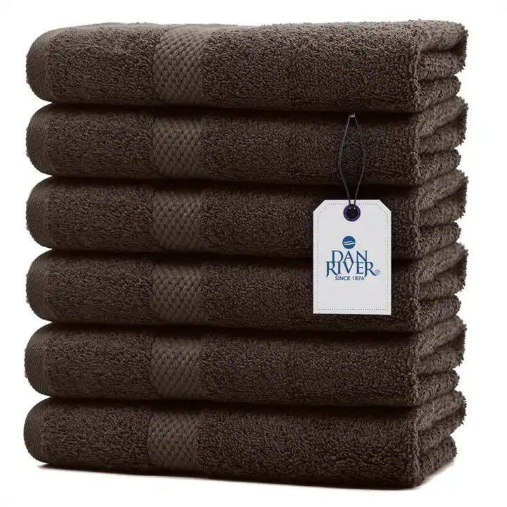 Hand Towel 6 Pack - Color Brown