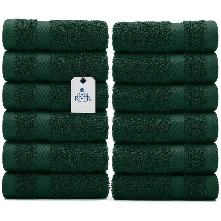 Face Towel Pack 12 - Color Hunter Green