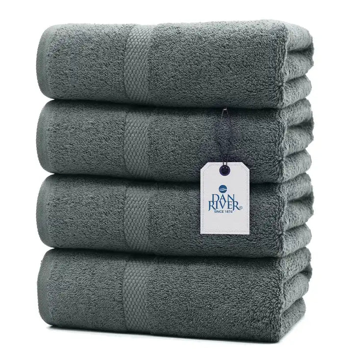 Bath Towel Set - Color Gray - 4 Pack