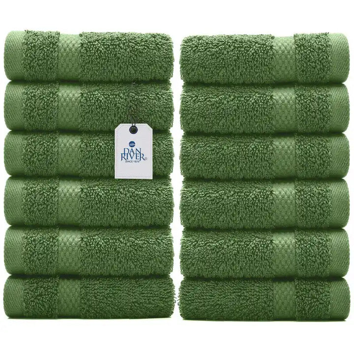 Face Towel Pack 12 - Color Sage Green