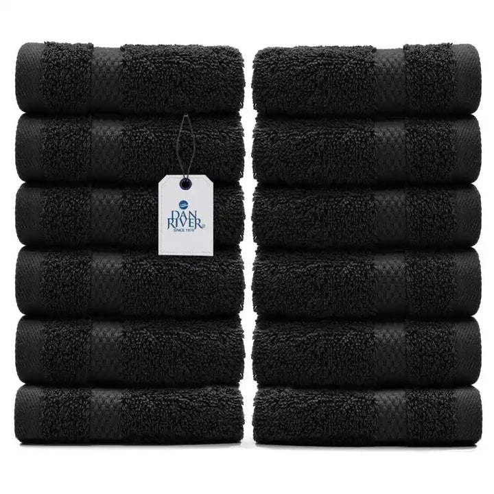 Face Towel Pack 12 - Color Black