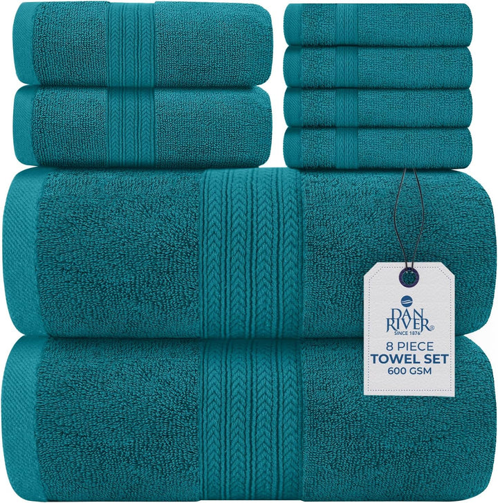 8 Piece Towel Set Teal