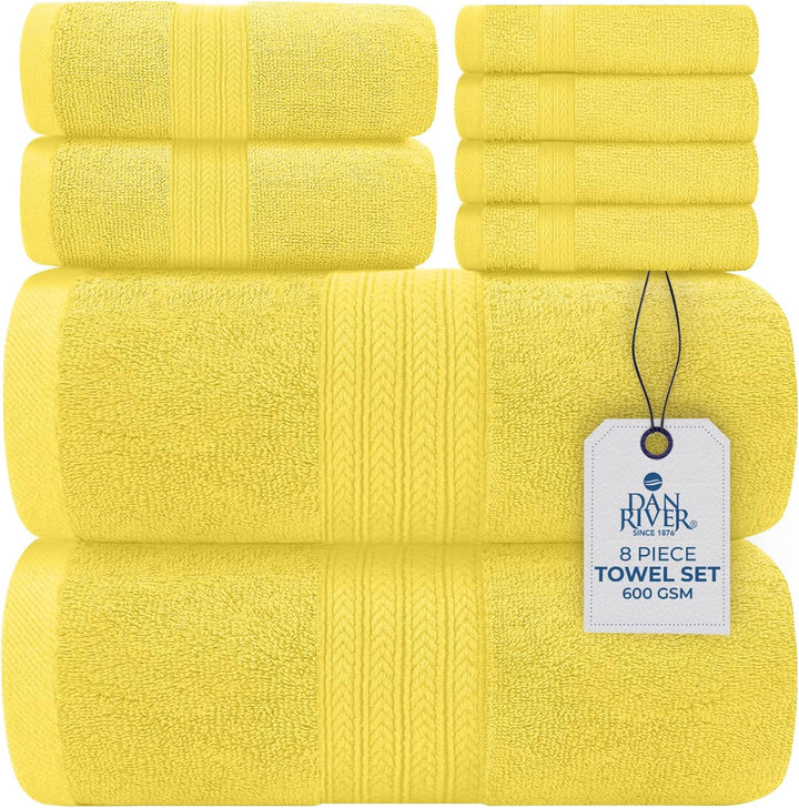 8 Piece Towel Set Yellow