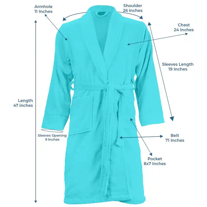 bathrobe aqua color