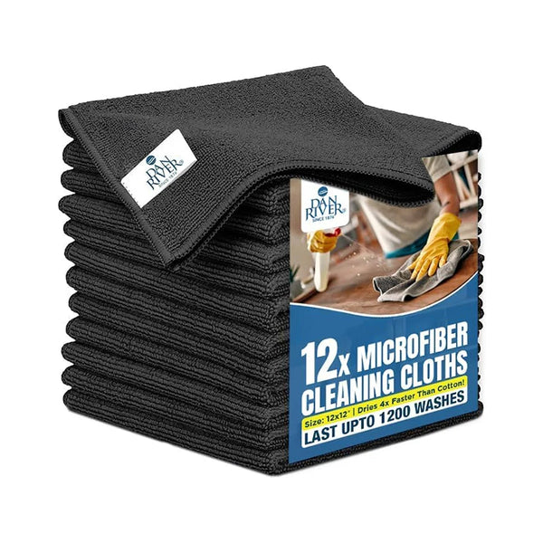 Microfiber Cleaning Cloths – Pack of 12 & 24