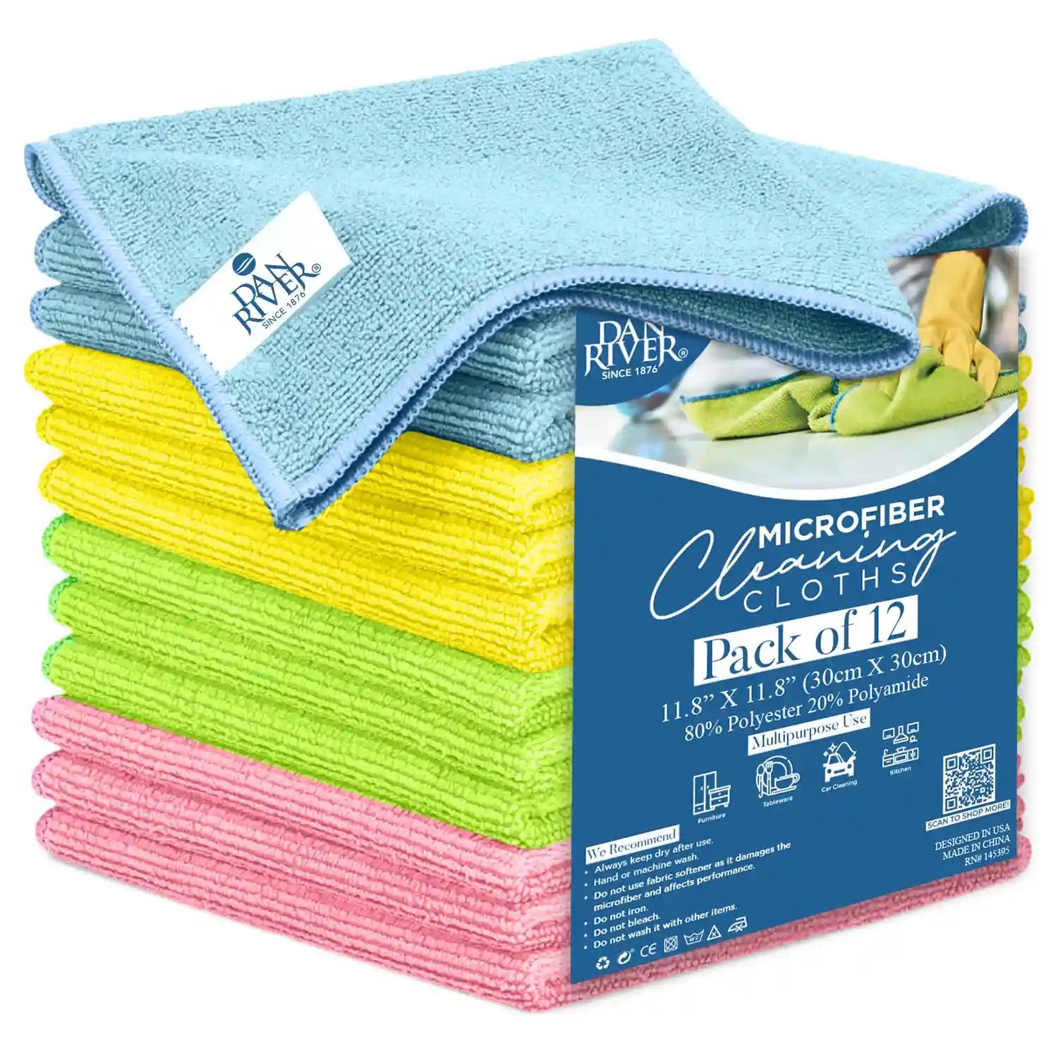 microfiber cleaning cloths pack of 12